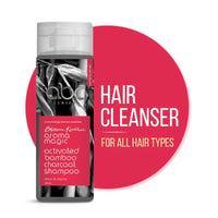 Aroma Magic Activated Bamboo Charcoal Shampoo | Cleanses, Detoxify, hydrates, & control frizz |with Lavender & Patchouli Essential Oil| All Hair Type| - 200ml