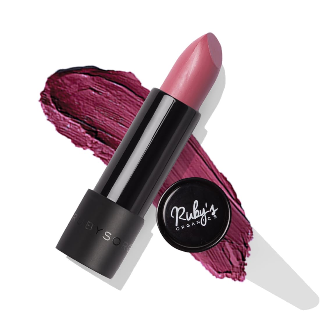 Ruby's Organics Semi-Matte Lipstick for Women All Indian Tones- Highly Pigmented, Moisturizing, Non Drying, Lightweight and Long Lasting- Lip Makeup, Synthetic Chemical Free- Berry, 3.7g
