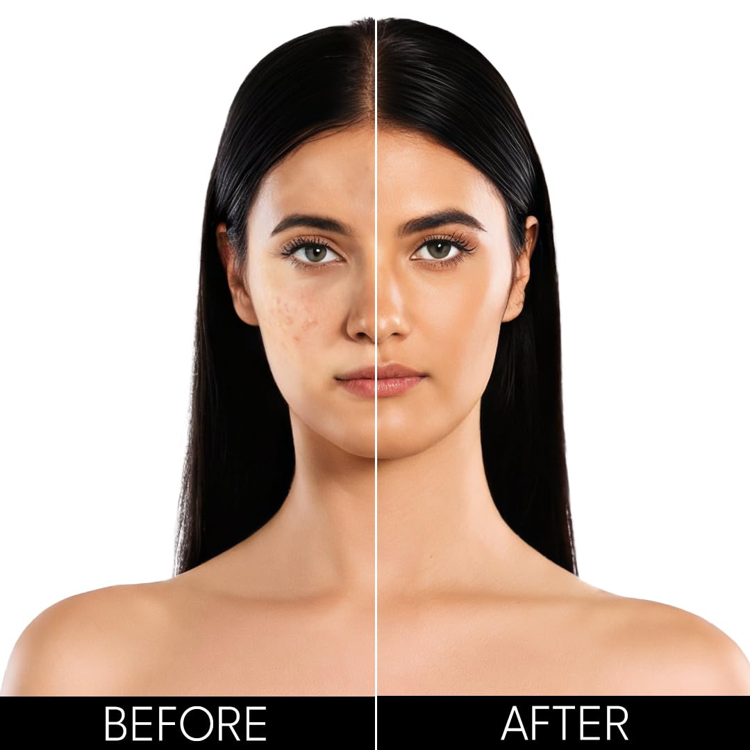 FLiCKA Blend and Shine Liquid Foundation for Face Makeup 30ml | Medium to High Coverage | Vitamin E, Avocado Oil & SPF | Moisturizing, Lightweight, Waterproof | All Skin Types | 02 Beige