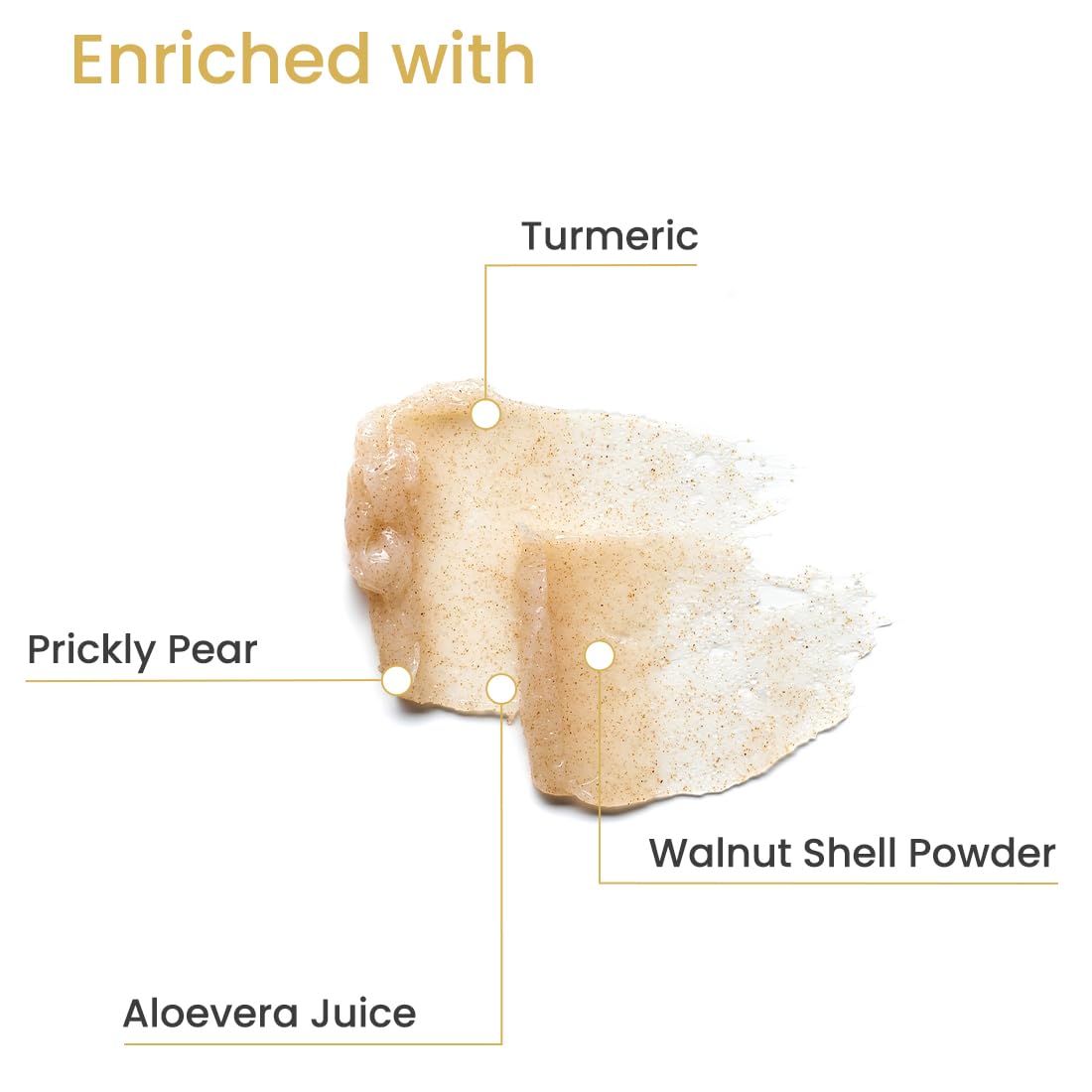 Earth Rhythm Face Scrub with Turmeric & Prickly Pear | Detoxify, Removes Grime, Unclogs Pores, Brighten Skin - 100gm