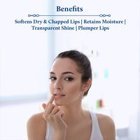 Blue Nectar Shubhr Chocolate & Vanilla Lip Balm & Gloss with Ghee for Dry Chapped Lips | 100% Ayurvedic | Paraben & Sulphate Free (10g, 12 Herbs)