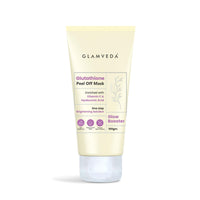 Glamveda Glutathione Peel-Off Mask with Vitamin C & Hyaluronic Acid for Skin Brightening Reduce Dark Spot & Pigmentation | Glow Booster,Tan Removal | Suits All Skin Types | Men & Women - 100g
