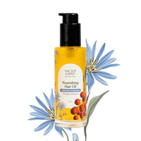 Sacred Grove Nourishing Oil | Improves Hair Texture & Prevents Split Ends | Coffee Bean, Blackseed & Safflower Oil | Made with 6 Potent Raw Herbs Oil | Makes Hair Strong, Shiny & Manageable | 100ml