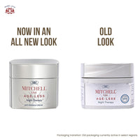 Mitchell USA Night Therapy Anti Aging Night Cream Reduces Wrinkles, Hydrates Skin & Improves Skin's Texture Lotus Seeds Extract, Brahmi Extract & Cocoa Butter for Unisex All Skin Type, 50g