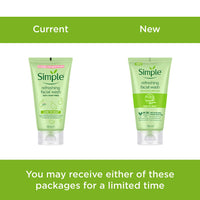 Simple Daily Skin Detox Purifying Gel Facial Wash, 150 ml & Simple Kind To Skin Refreshing Facial Wash 150 Ml