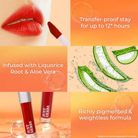 Just Herbs Water Baby Smudge & Transfer Proof | 12hrs Stay | Richly Pigmented Infused with Aloe Vera Multipurpose Water Tint for Lips, Cheeks and Eyelids for Women 6.5ml (Berry Sweet)