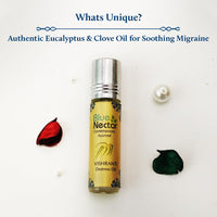 Blue Nectar Destress Oil Roll On, for relief from Headache, Migraine & Sinusitis,9ml