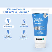 The Derma Co Tran-Zelaic Pigmentation Corrector Face Wash |With 1% Tranexamic acid and 1% Azelaic acid| Treats Hyperpigmentation and Unclogs Pores|All skin types |Power of 2 Actives-80ml