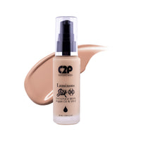C2P Pro Luminous Silk Liquid Foundation For Women Face Makeup LIGHT 04, 30 ml | High Coverage For Dry Oily Combination Natural Glowing Skin | Waterproof Long Lasting | Argan Oil & Vitamin E