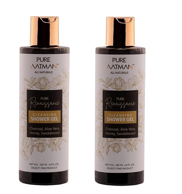 PURE AATMAN Aloe vera Wash Refreshing Shower Gel for Deep Cleansing, Hydrating & Moisturising Skin with Deep Cleansing Body Wash for Daily Bathing Use 100 ml