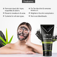 Globus Naturals Charcoal Face Scrub Enriched with Tea Tree, Retinol & Lactic Acid for Exfoliation, Acne & Blackhead Removal, 100 gm