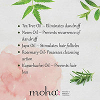 moha: Anti-Dandruff Shampoo With Perfect Blend Of Hibiscus & Tea Tree Oil For Men & Women all types of hairs - 200ml (Pack of 1)