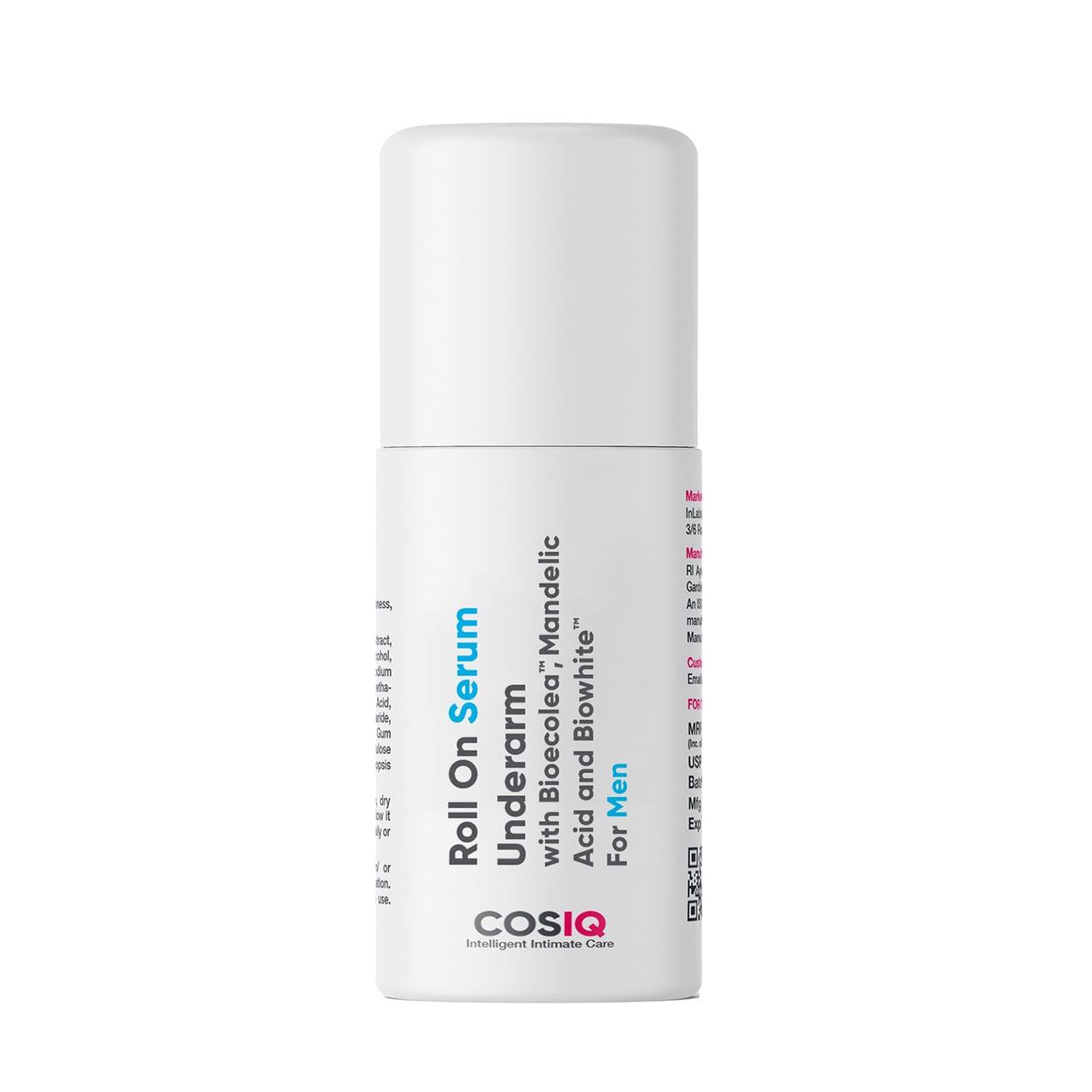 Cos-IQ Brightening Underarm Roll On Serum for Men | With Bioecolea, Mandelic Acid and Bio White | Fresh & fragranced | Suitable for Sensitive Skin | 40ml