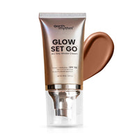 Earth Rhythm Glow Set Go Multipurpose Strobe Cream Spf 50 Pa++++, Shimmery | Used As Moisturizer, Primer, Highlighter | Cocoa Butter, Vitamin E, Willow Bark Extract - Bronze Age - 40Ml