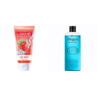 Lakmé Blush And Glow Strawberry Gel Face Wash, 100G & Pears Soft And Fresh Shower Gel, 250Ml
