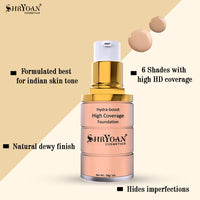 Shryoan Hydra-boost High Coverage Foundation| For Long Lasting Glow & Matte Finish with Full Coverage Foundation (30gm)