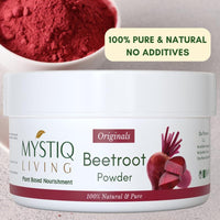 Mystiq Living Beetroot Powder | 100% Pure Organic Beetroot Powder - 100g