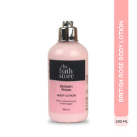 The Bath Store British Rose Body Lotion for Women & Men | Body Moisturizer for Oily Skin & Dry Skin - Deep Moisture, Non Sticky Body Lotion | Moisturizer for Body - 200ml