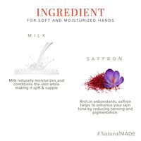 Khadi Natural Milk & Saffron Herbal Hand Cream with Shea butter| Softens rough cuticles with moisturizers|Prevent dry nails|Suitable for All Skin Types| 50g