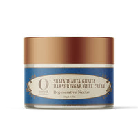 Ohria Ayurveda Shata Dhauta Ghrita Harshringar Ghee Cream |100 Times Washed Ghee Cream With Moon-Harvested Flowers| Hydration & Rejuvenation | Helps in Softens Skin & Anti-agening | Suits All Skin Types - 20g