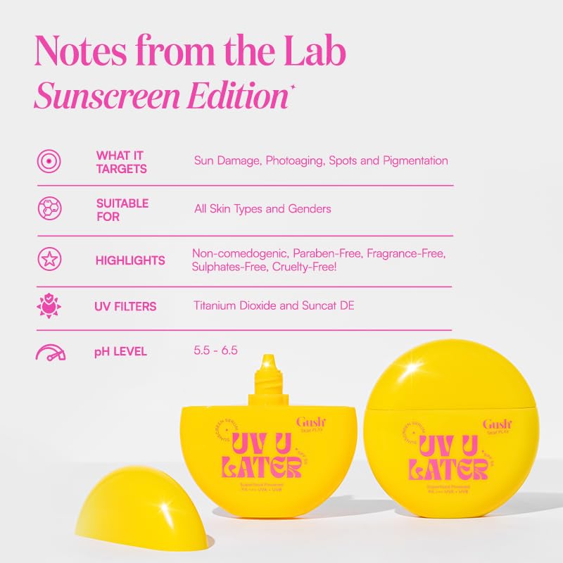 Gush Beauty Invisible 2 in 1 Sunscreen and Moisturiser for All Skin Types | SPF 50 with Broad Spectrum UVA/UVB Protection | Fast Absorbing, No White Cast | For Women and Men | 50ml