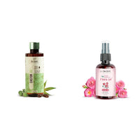 Nat Habit Cold Pressed Oil Combo Castor Hair Oil 200 ml and Pure Gulab Flora Jal (Toner) 100 ml-With Vit-E & Anti-Inflammatory Properties For Hair Care & Skin Care