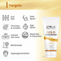 Globus Naturals Gold Radiance Anti Ageing & Brightening Face Scrub Enriched with Saffron, Liquorice & Walnut, 100 gms