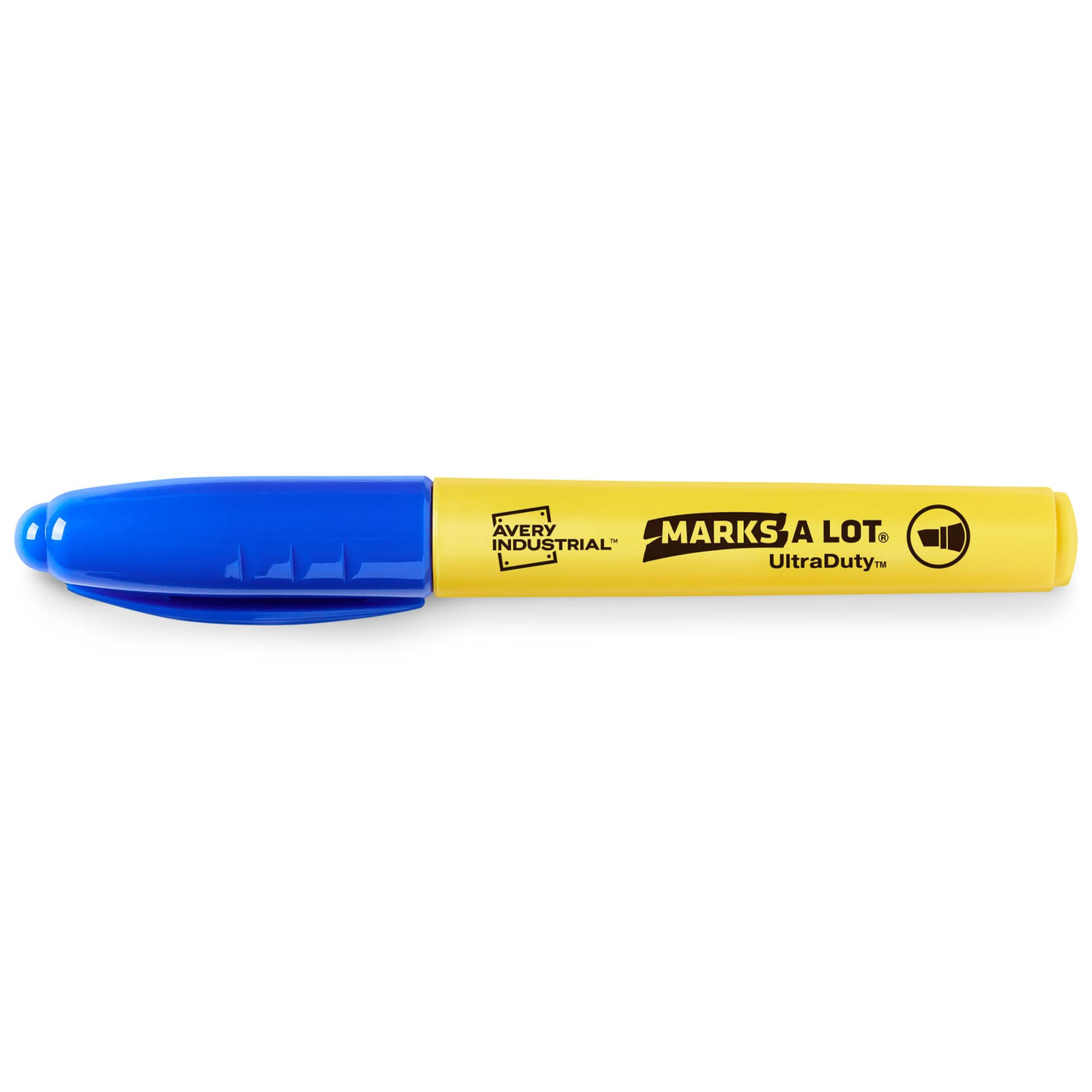 AVERY Marks A Lot UltraDuty Permanent Markers, Chisel Tip, Water Resistant, Assorted Colors, 3 Industrial Markers (29864)