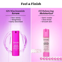 Foxtale Oil Control Duo | 12% Niacinamide Clarifying Serum + Oil Balancing Moisturizer | Targets 7 Signs of Acne | Oil-Free Glow, Smoother Texture | With Azelaic Acid, Niacinamide & Cica