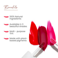Earth Rhythm Lip Cream, Cheek & Eye Shadow Tint- Mermaid, Pomegranate & Grape Seed Extract, Nourishes & Hydrates Dryness For Women & Girls 10 Ml (Pack Of 2)