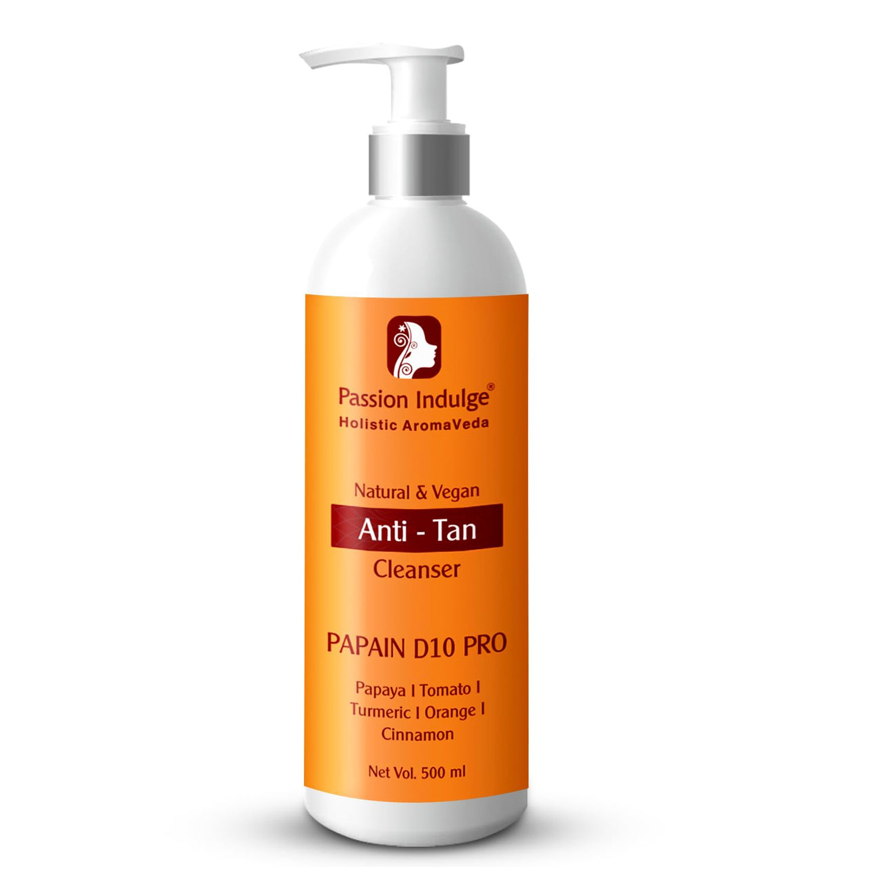 Passion Indulge Professional Anti-Tan Face Cleanser- PAPAIN D10 PRO- 500 ml, for tan removal & dead skin removal