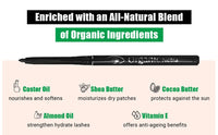 Organic Netra Pure Black Pencil Kajal Waterproof, Smudgeproof and Long Lasting Upto 12Hrs Enriched With All Natural Ingredients, Intense Colour, Matte Finish