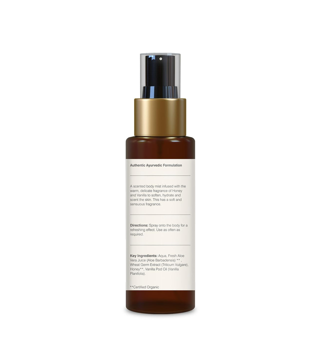 Forest Essentials Travel Size Body Mist Honey & Vanilla | Natural & Hydrating Body Spray For Men & Women | Luxury Floral and Oriental Fragrance | 50 ml