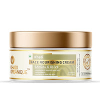 Khadi Organique Sandalwood & Olive Natural Face Moisturizing Nourishing Cream | Reduce Wrinkles & Fine Lines | Suitable for Men & Women of all Skin Types - 50gm