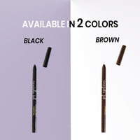 Oceglow Waterproof Gel Eyeliner | Smudge-Proof & Long-Lasting | Intense Color Payoff | Smooth Glide Formula | Black Color - 0.5g