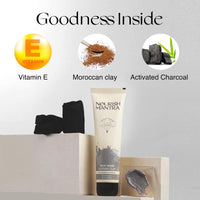 Nourish Mantra-Ratrani Moroccan Lava Face Wash | Enriched With Moroccan Clay, Activated Charcoal & Vitamin E | Face Wash For All Skin Types | Paraben & SLSSLES Free - 100 ml