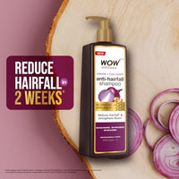 WOW Skin Science Onion Oil Shampoo with Red Onion Seed Oil Extract, Black Seed Oil & Pro-Vitamin B5 | Controls Hair fall | Helps Strengthen Hair | No Sulphate No Paraben | For Men & Women - 1ltr