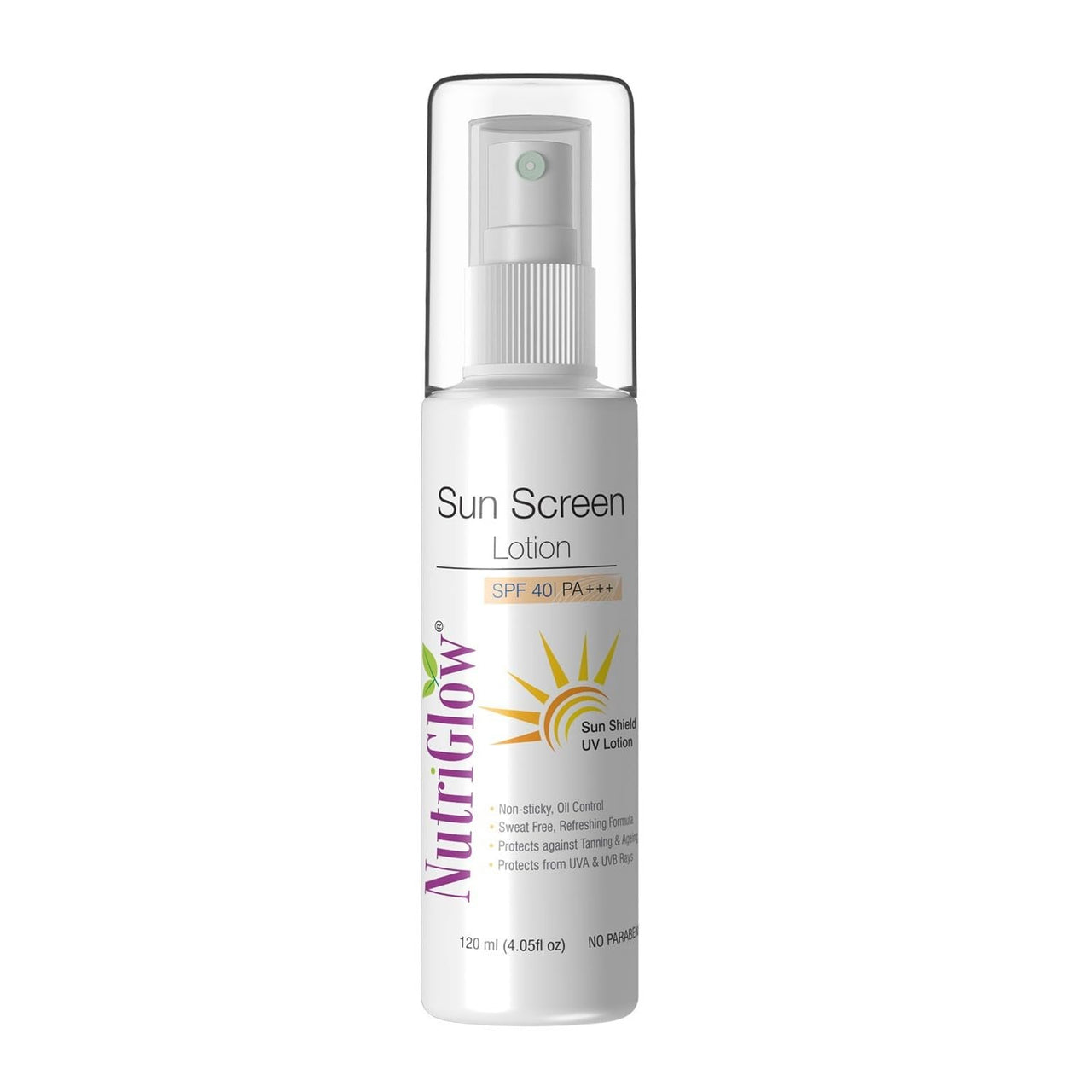 NutriGlow Sunscreen Lotion SPF 40 & PA+++, sulphate Free, 120 and NutriGlow NATURAL'S Advanced Pro Formula Wine Facial Cleanup Kit 60 GM