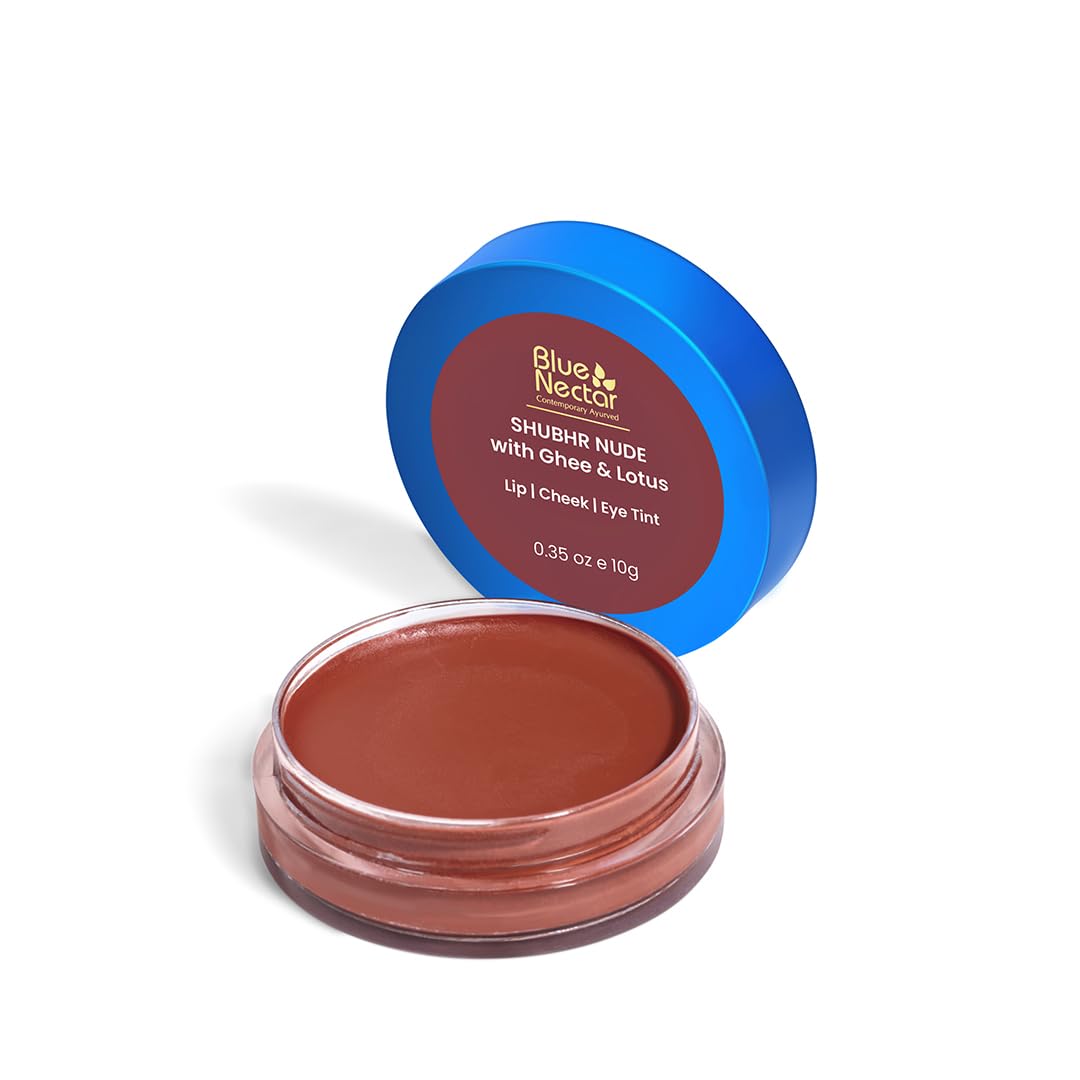 Blue Nectar Lip Tint Stain for Sheer Nude Tinted Lips | Hydrating Lip Tint, Color Infused, with Shea Butter for Natural Looking Finish (10g)