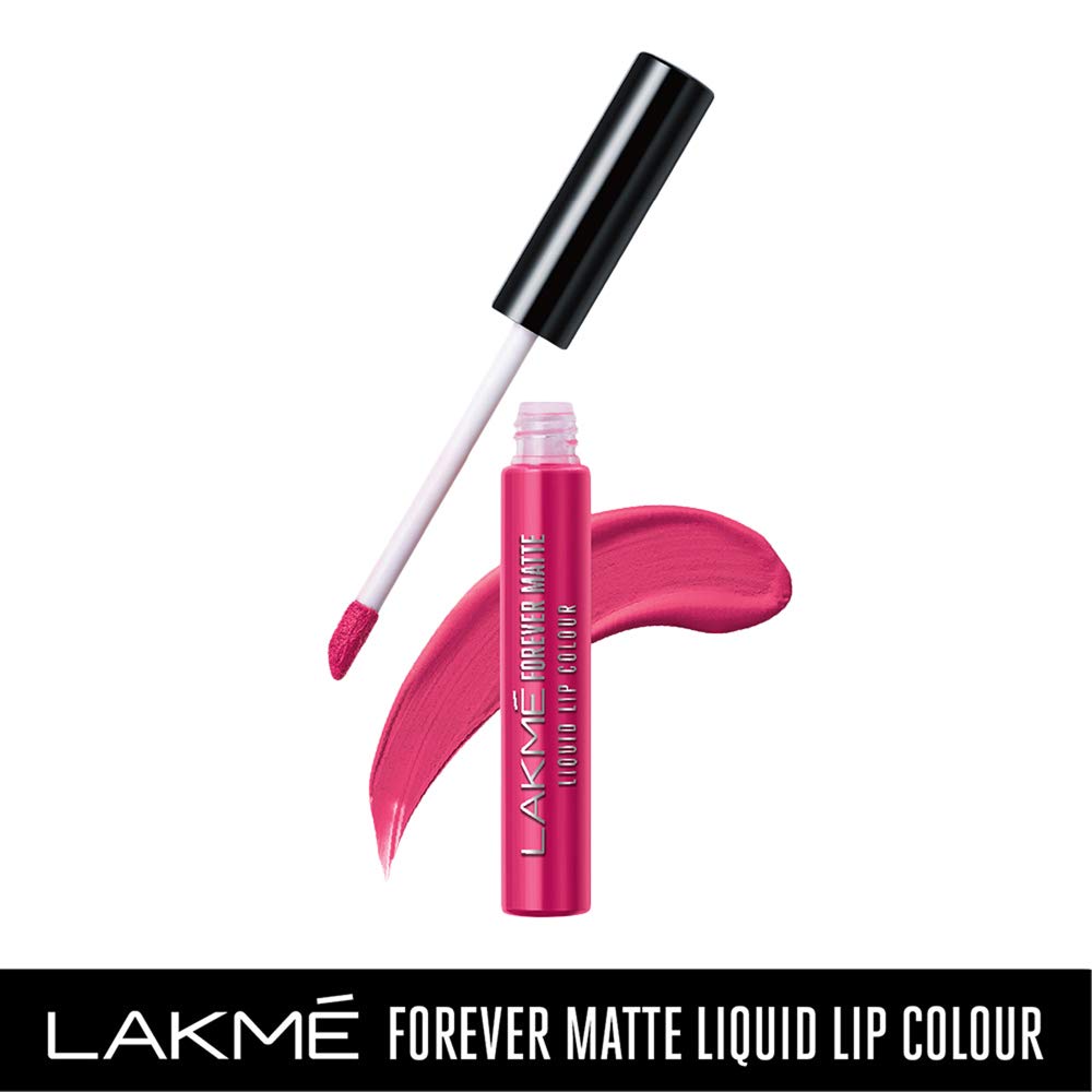 Lakmé Forever Matte Liquid Lip Colour, Wine Glow, 5.6ml & Lakmé Forever Matte Liquid Lip Colour, Pink Prom, 5.6ml