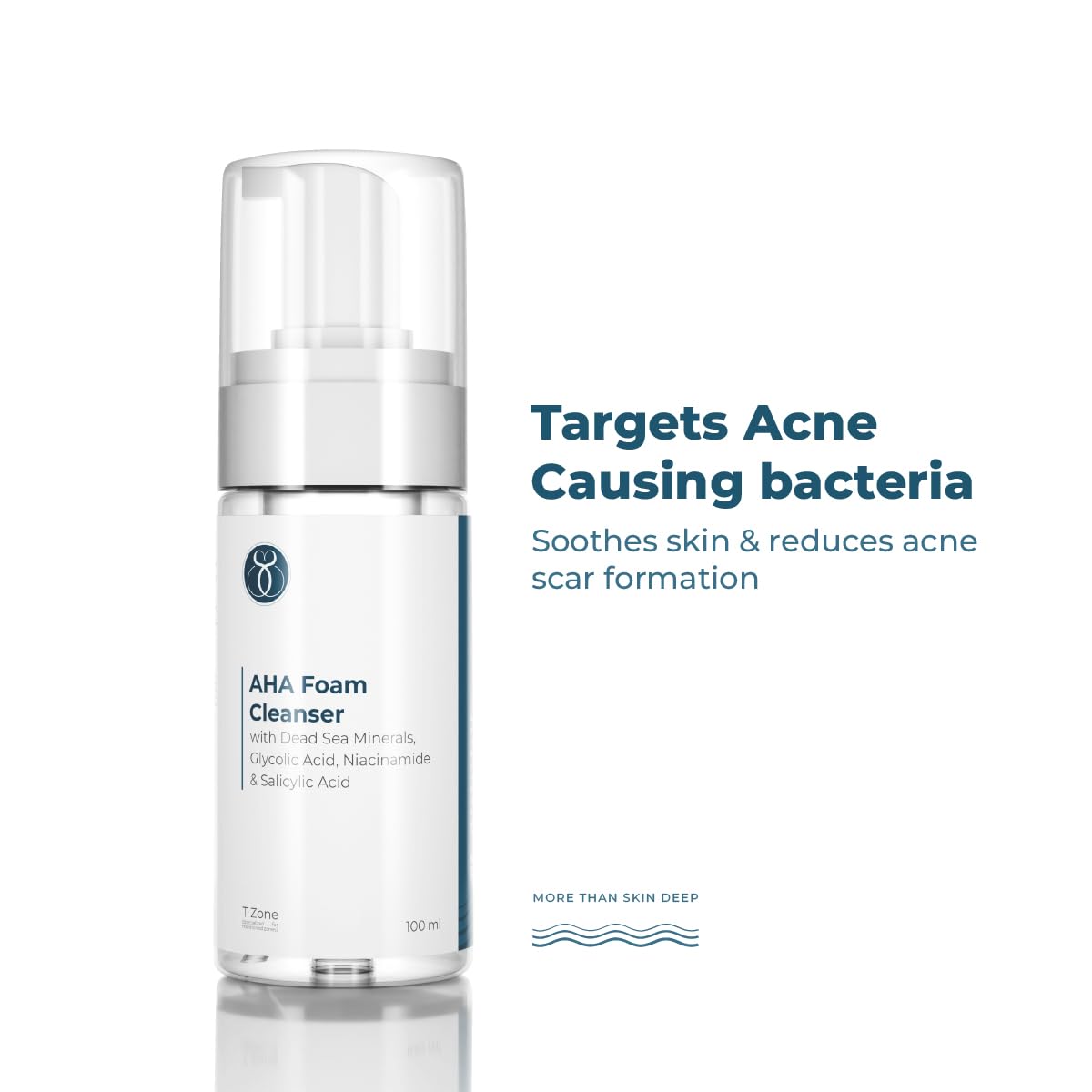 SEASOUL AHA Foam Cleanser - 100ml | Acne Control & Skin Brightening Face Wash | Enriched with Glycolic Acid, Salicylic Acid, Niacinamide & Dead Sea Minerals | All Skin Types