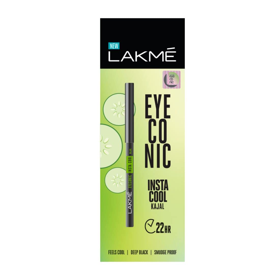 LAKMÉ Cushion Matte Lipstick & LAKMÉ Eyeconic Insta Cool Kajal, Black & Cushion Matte, Waterproof, Non Drying, Creamy Bullet Lipstick Inflused With French Rose Oil Extracts, Brown Sugar, 4.5 g