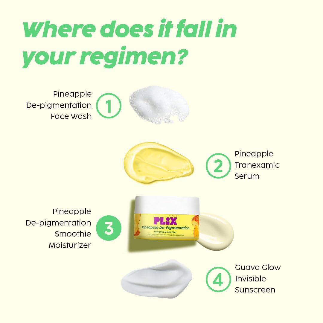 PLIX - THE PLANT FIX Skin Depigmentation Pineapple Face Cream For Women & Men|Hyperpigmentation,Tan Removal & dark Spot Corrector|With Alpha Arbutin & SymWhite PLUS For Radiant & Even Toned Skin|50 g