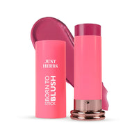 Just Herbs Magenta Muse Born To Blush Lightweight | Long Stay | Smooth Texture | Moisturises & Hydrates | Dewy Glow Blush Stick with Shea Butter & Cica for Eyes Cheeks and Lips For Women | 14g