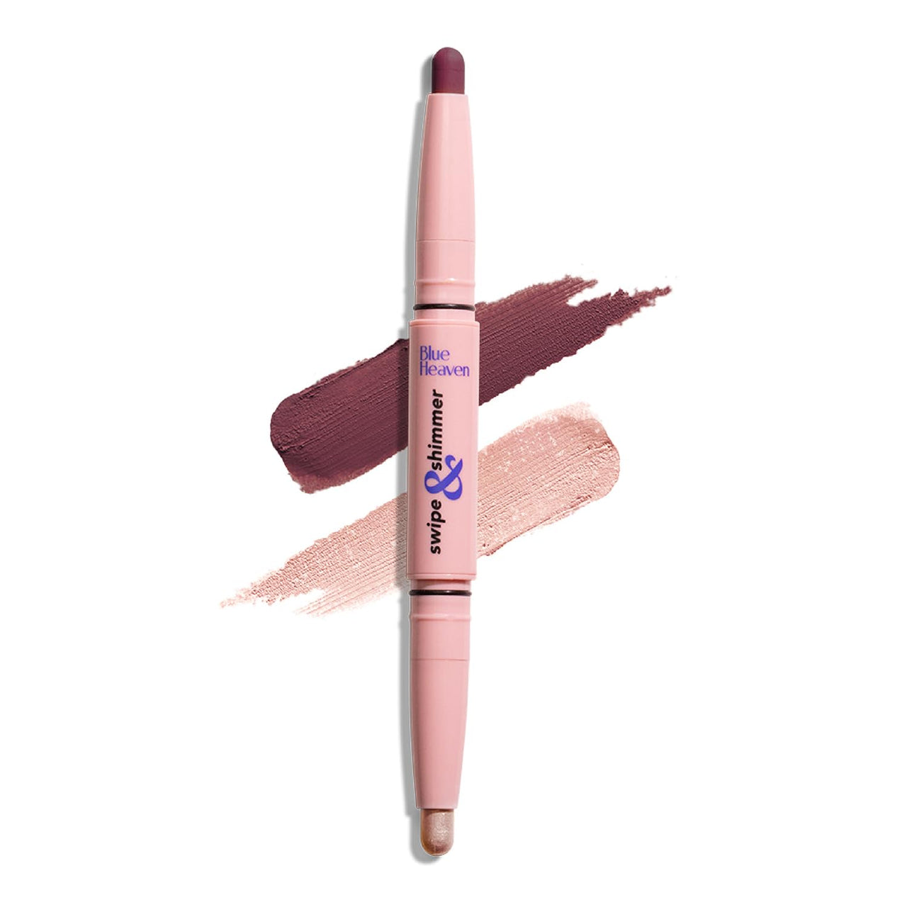 Blue Heaven Swipe & Shimmer Eye Shadow infused with Primer, Smudge Proof, Eye Shadow Stick Dual ended - Romanticism, 2.2g