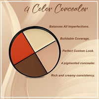 Daily Life Forever52 Matte Finish 4 Color Shades Concealer Kit Multipurpose creamy, lightweight Easy-To-Blend Hydrating Formula For Smooth Long Lasting Natural Finish Perfect Look AC006