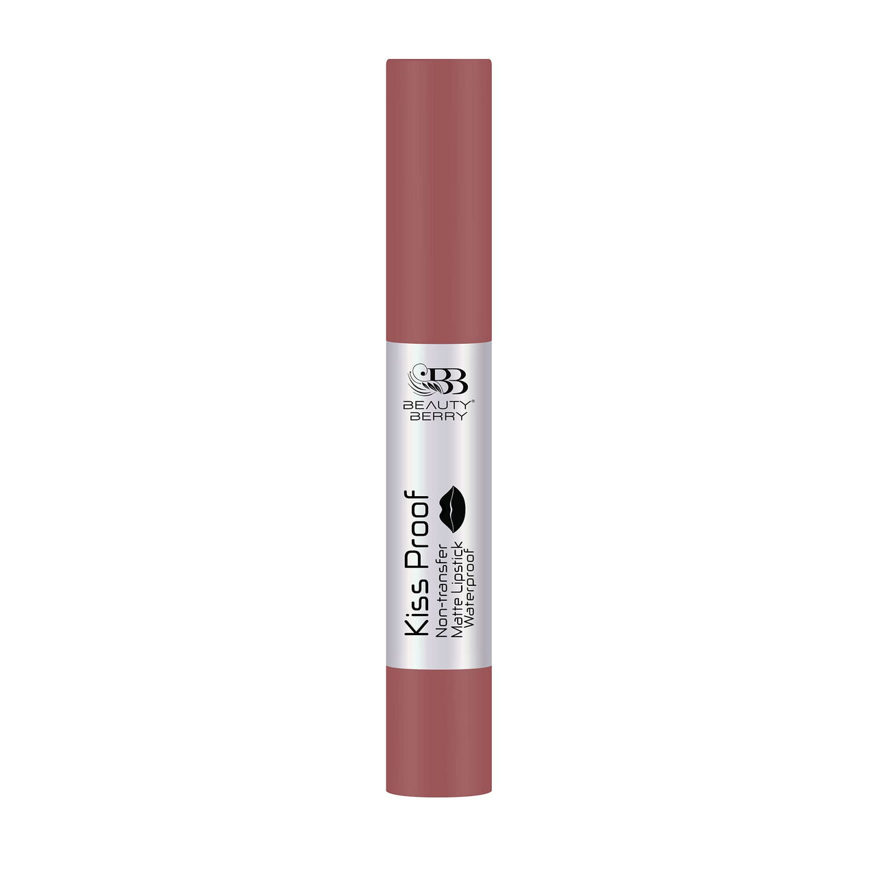 Beauty Berry Kiss Proof Matte Lipstick | Highly Pigmented Ultra Matte Long Lasting Lipstick | Non-Drying, Intense Moisturizing, Lightweight | Non Transfer Lipstick for Women (Nudit)