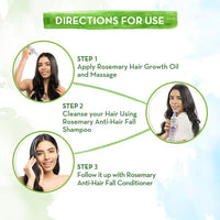 Mamaearth Rosemary Hair Fall Control Kit | Gives up to 94% Stronger Hair | Up to 93% Less Hair Fall | Made Safe Certified | For Men & Women | 650 ml