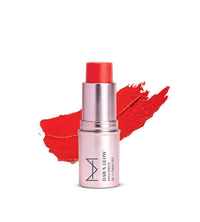 House Of Makeup Dab N Glow Lip Tint | Pigmented Blusher For Face Makeup | Creamy, Easy-Blend Lip And Cheek Tint | Lip Tint For Women & All | Multi-Use Tint for Cheeks And Lips | 8 gms | Fiery Red