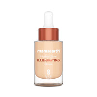 Mamaearth Hydra-Glow Illuminating Drops With Vitamin C & Hyaluronic Acid - 15Ml | All Skin Type Multi-Purpose Primer Drops |Light Moisturizes Skin | Gives Non-Greasy Dewy Finish